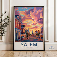 Salem Poster | Massachusetts Wall Art | America Decor