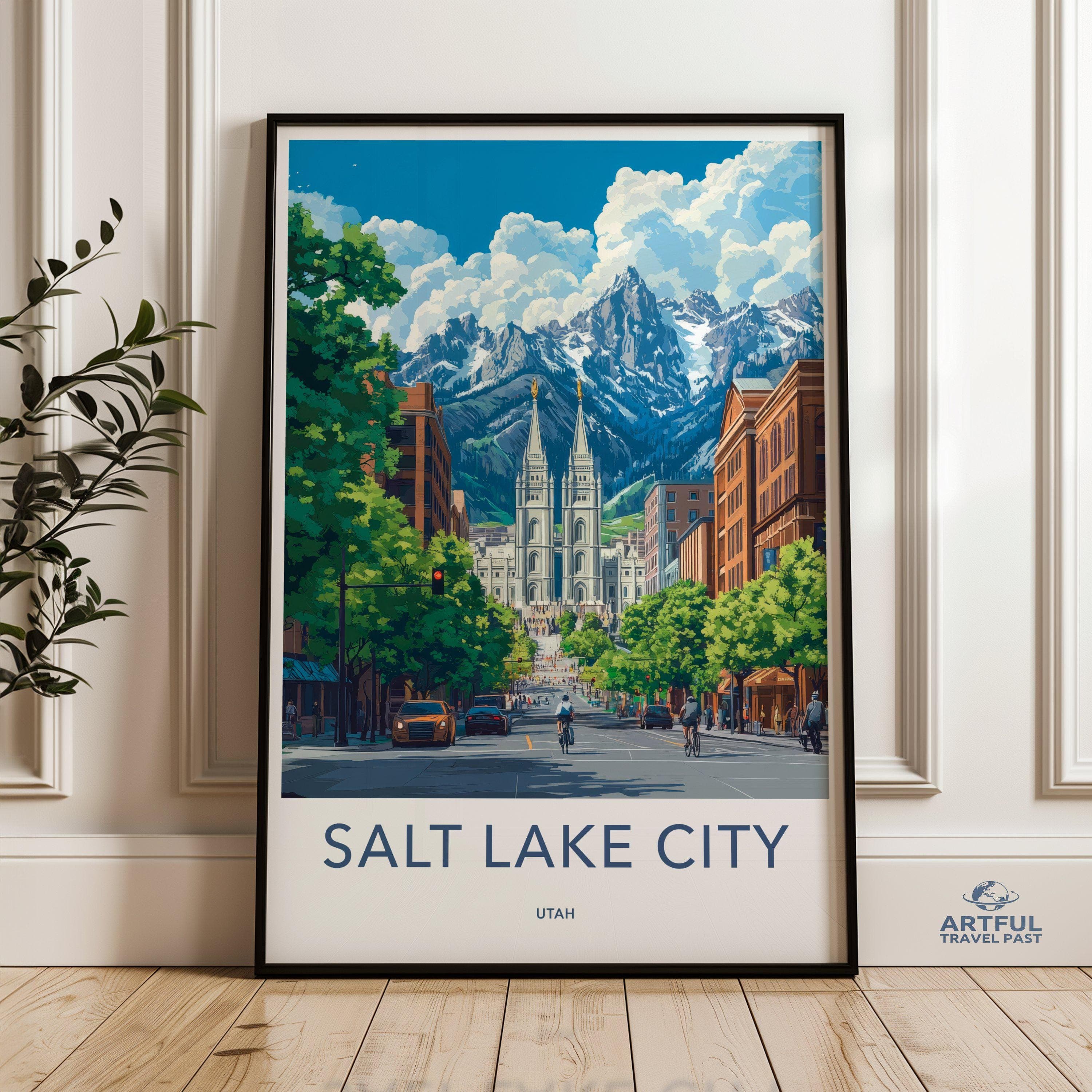Salt Lake City  Poster - Utah Wall Art