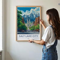 Salt Lake City  Poster - Utah Wall Art