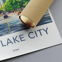 Salt Lake City  Poster - Utah Wall Art