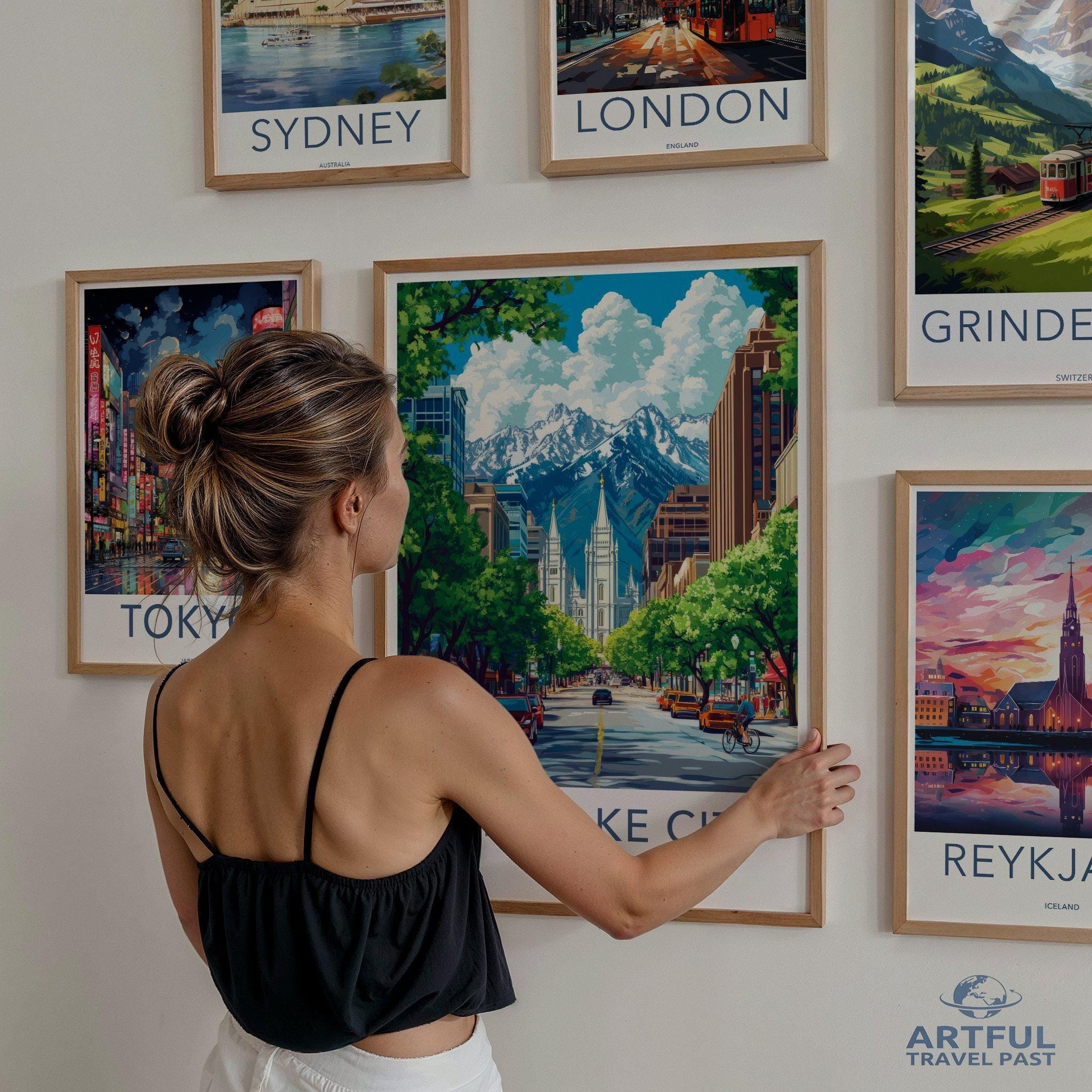Salt Lake City  Poster - Utah Wall Art