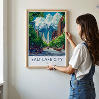 Salt Lake City  Poster - Utah Wall Art