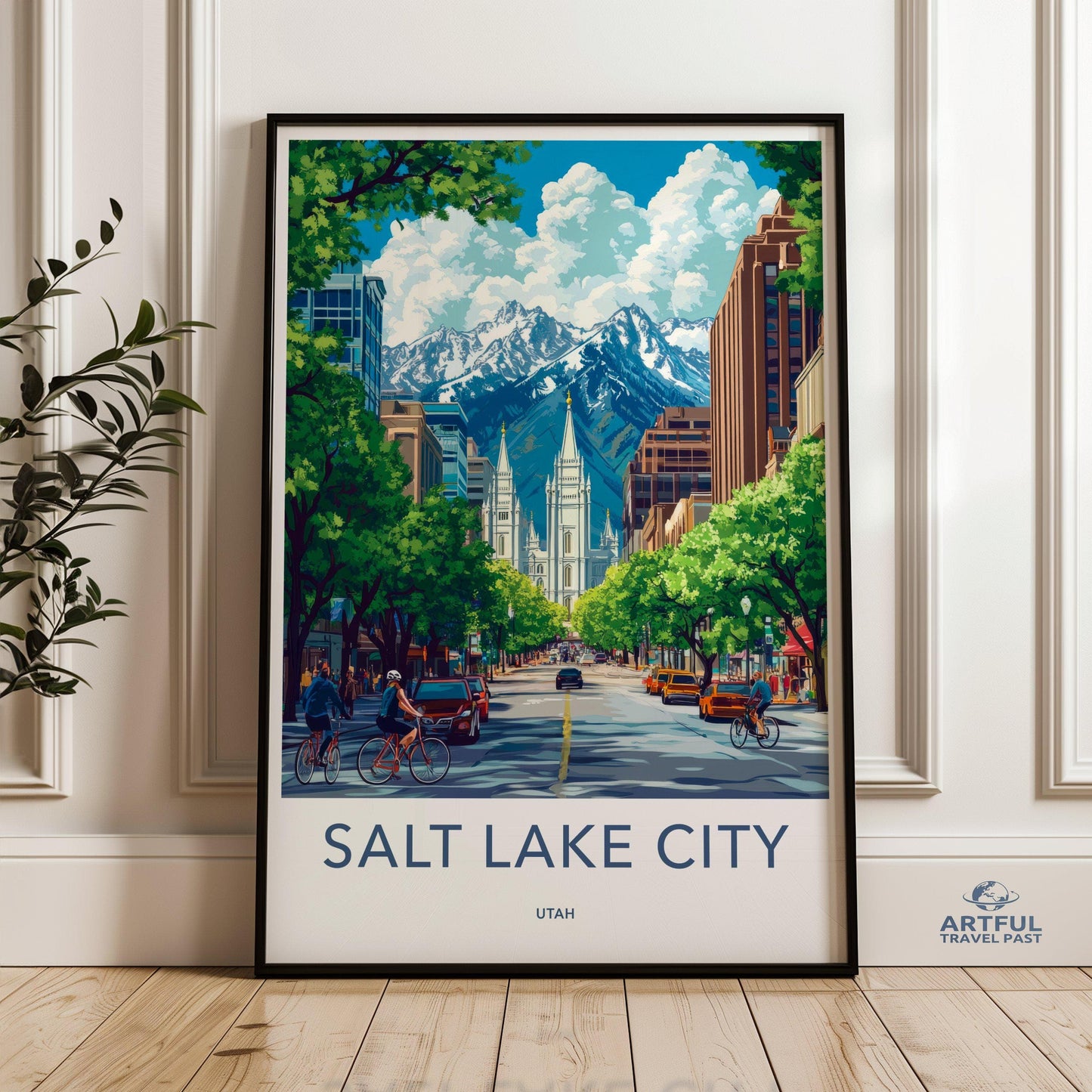 Salt Lake City  Poster - Utah Wall Art