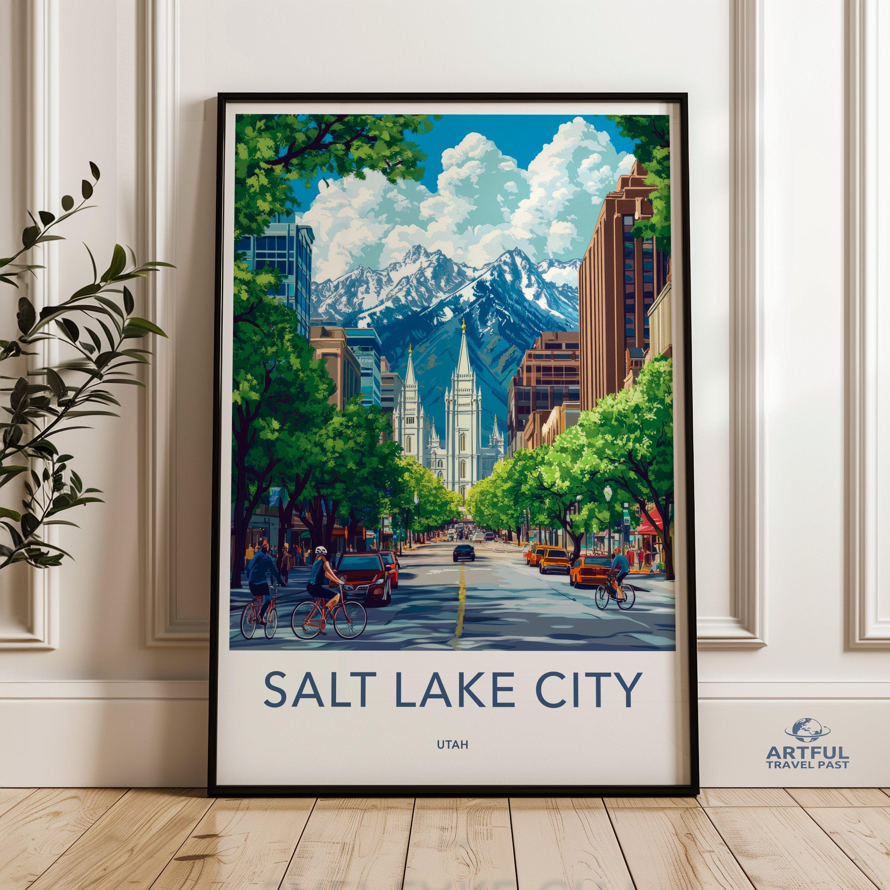 Salt Lake City  Poster - Utah Wall Art