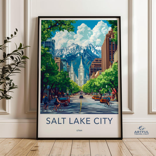 Salt Lake City  Poster - Utah Wall Art