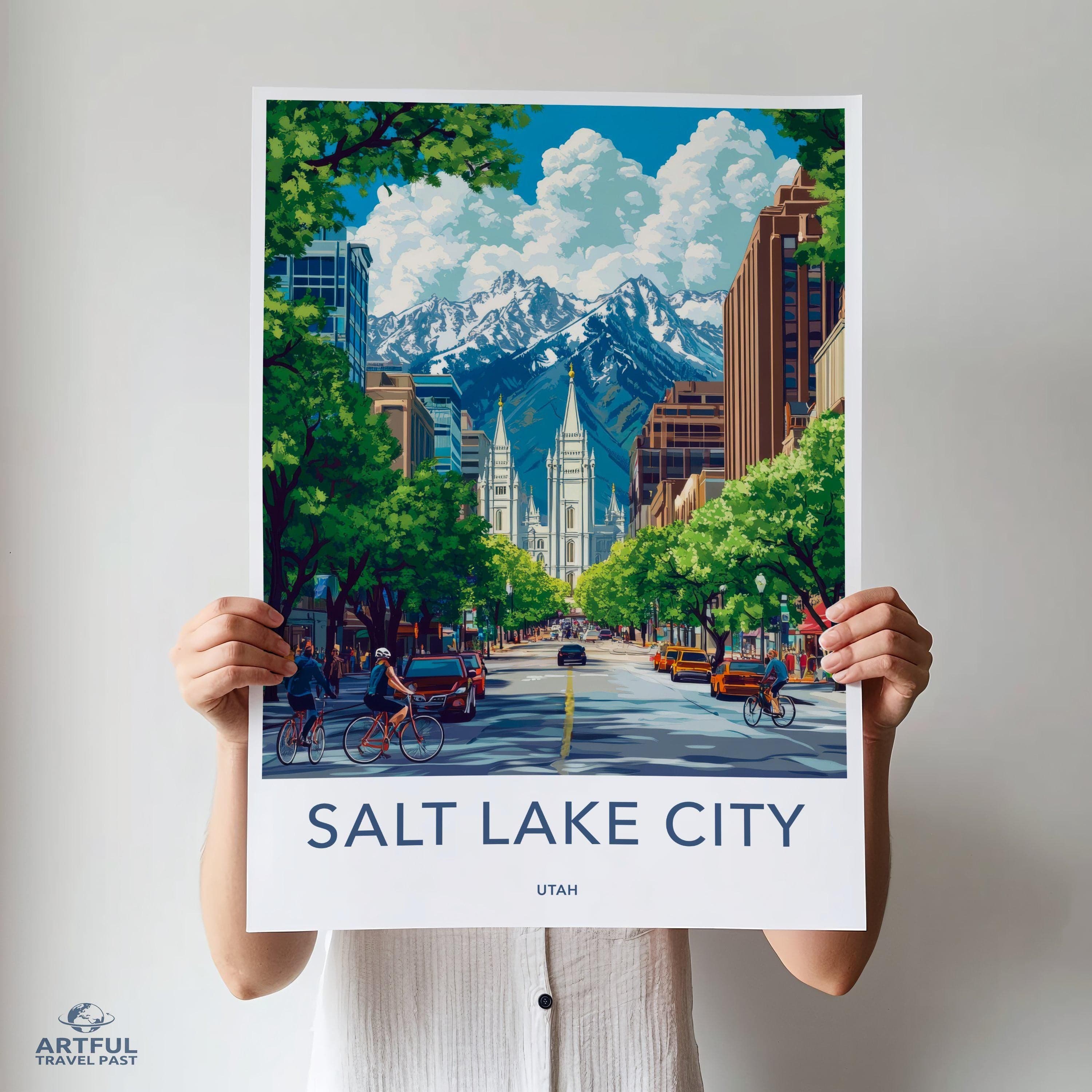 Salt Lake City  Poster - Utah Wall Art