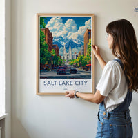 Salt Lake City  Poster - Utah Wall Art
