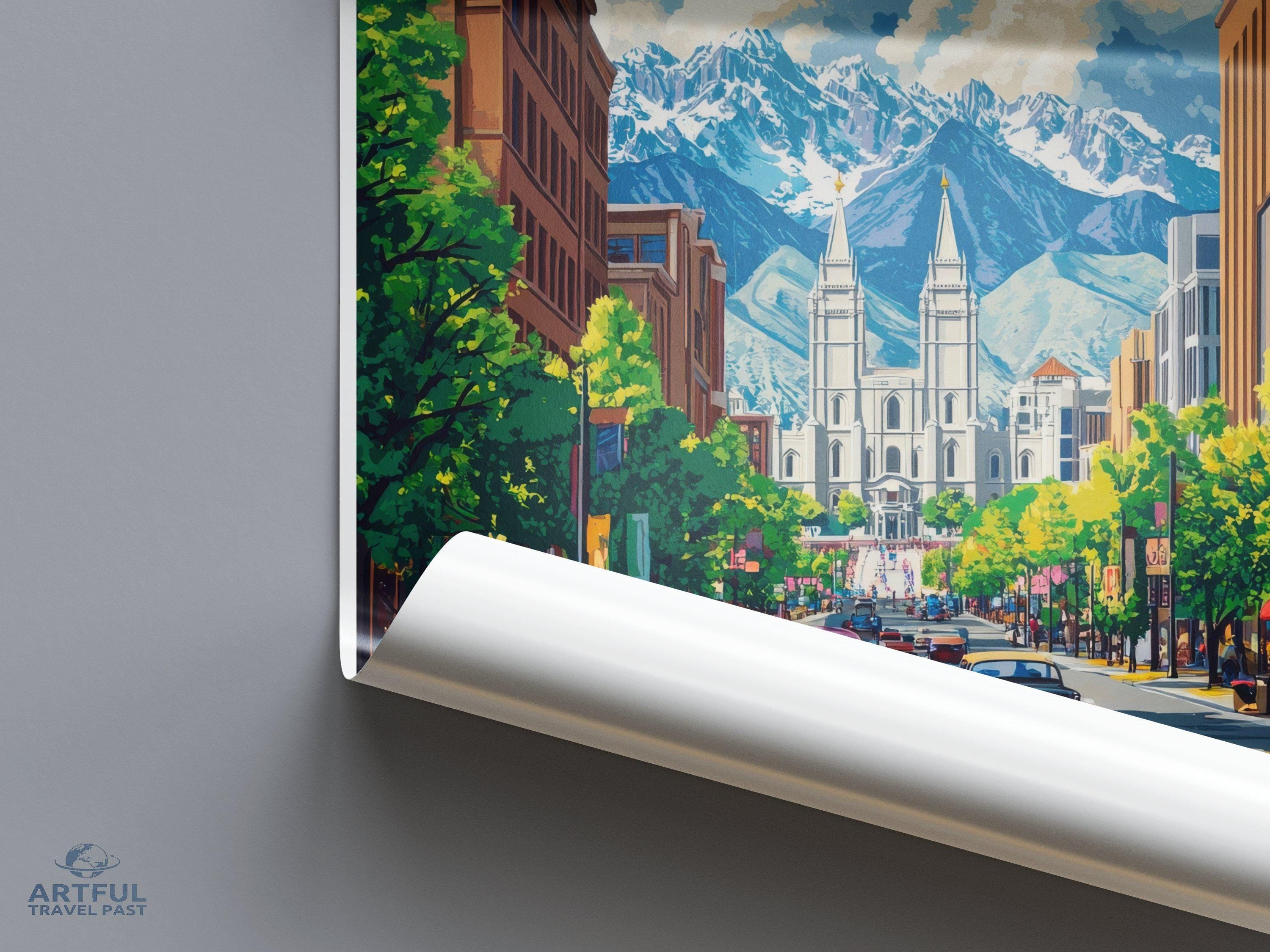 Salt Lake City  Poster - Utah Wall Art