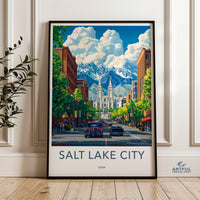 Salt Lake City  Poster - Utah Wall Art