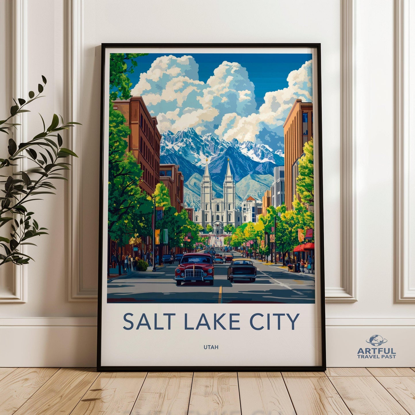 Salt Lake City  Poster - Utah Wall Art