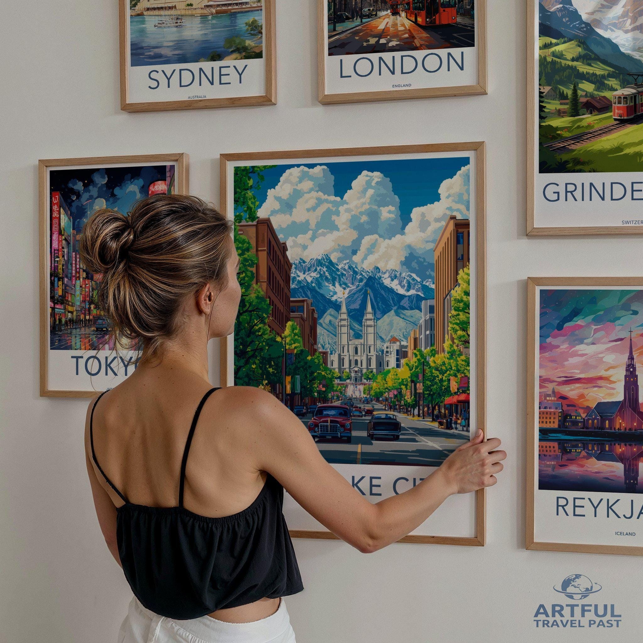 Salt Lake City  Poster - Utah Wall Art