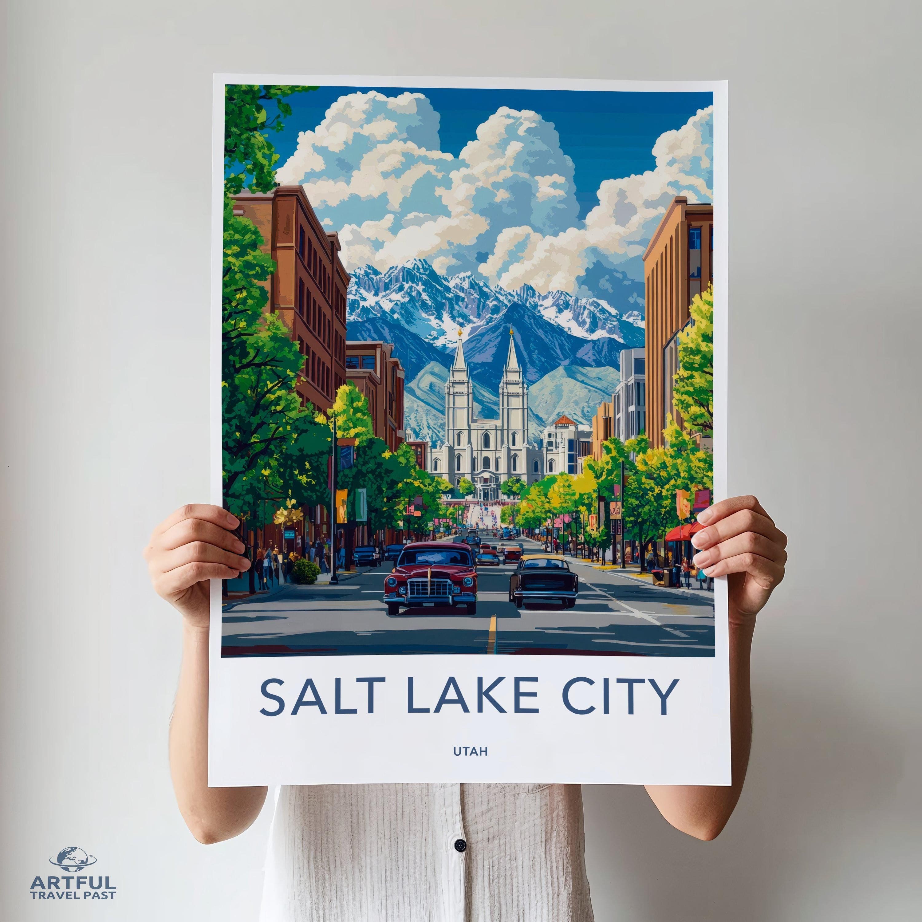 Salt Lake City  Poster - Utah Wall Art
