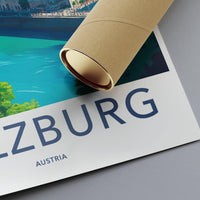 Salzburg Poster | Austria Wall Art | Europe Decor