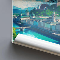 Salzburg Poster | Austria Wall Art | Europe Decor