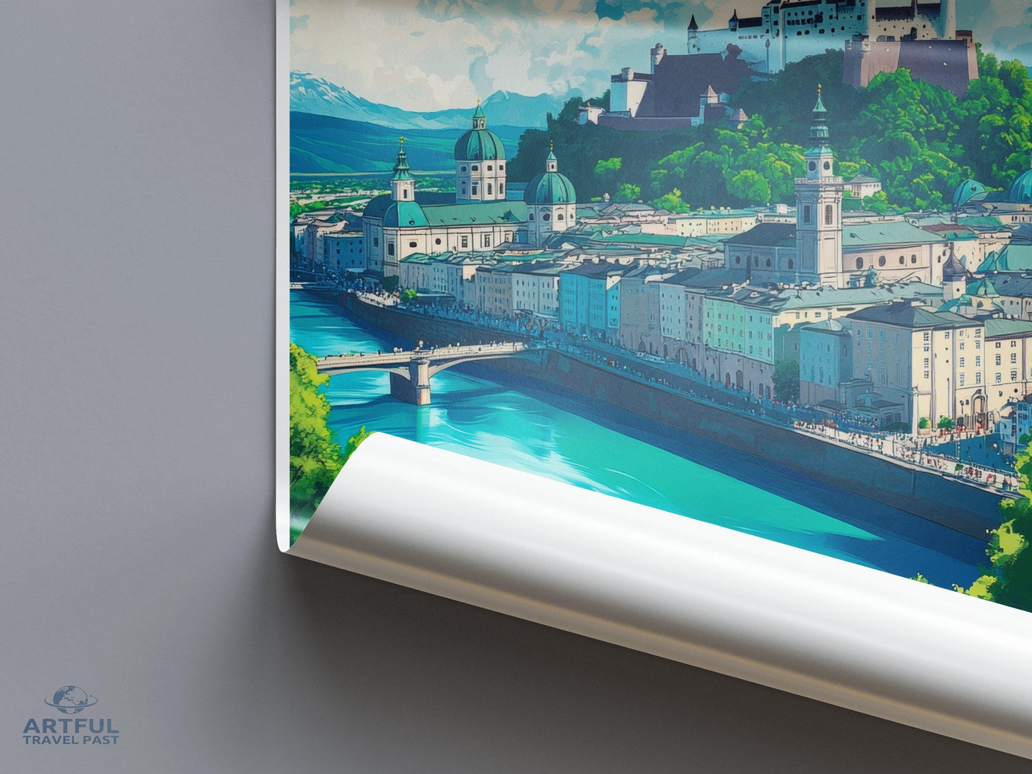 Salzburg Poster | Austria Wall Art | Europe Decor