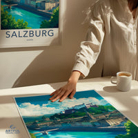 Salzburg Poster | Austria Wall Art | Europe Decor