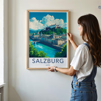 Salzburg Poster | Austria Wall Art | Europe Decor