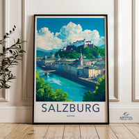Salzburg Poster | Austria Wall Art | Europe Decor