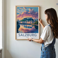 Salzburg Poster | Austria Wall Art | Europe Decor