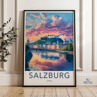 Salzburg Poster | Austria Wall Art | Europe Decor
