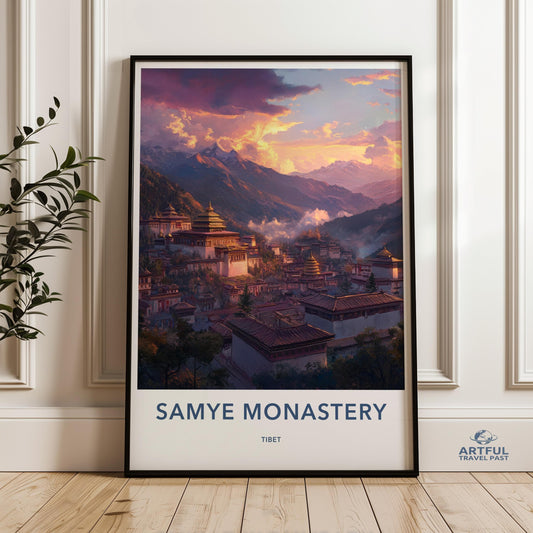 Samye Monastery Poster - Tibet Wall Art