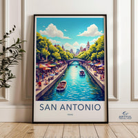 San Antonio Poster - Texas Wall Art