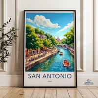 San Antonio Poster - Texas Wall Art