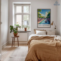 San Antonio Poster | Texas Wall Art | America Decor