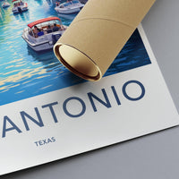 San Antonio Poster | Texas Wall Art | America Decor
