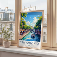 San Antonio Poster | Texas Wall Art | America Decor