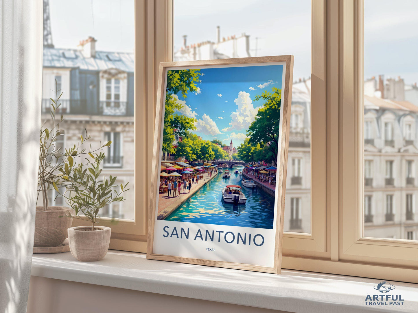 San Antonio Poster | Texas Wall Art | America Decor