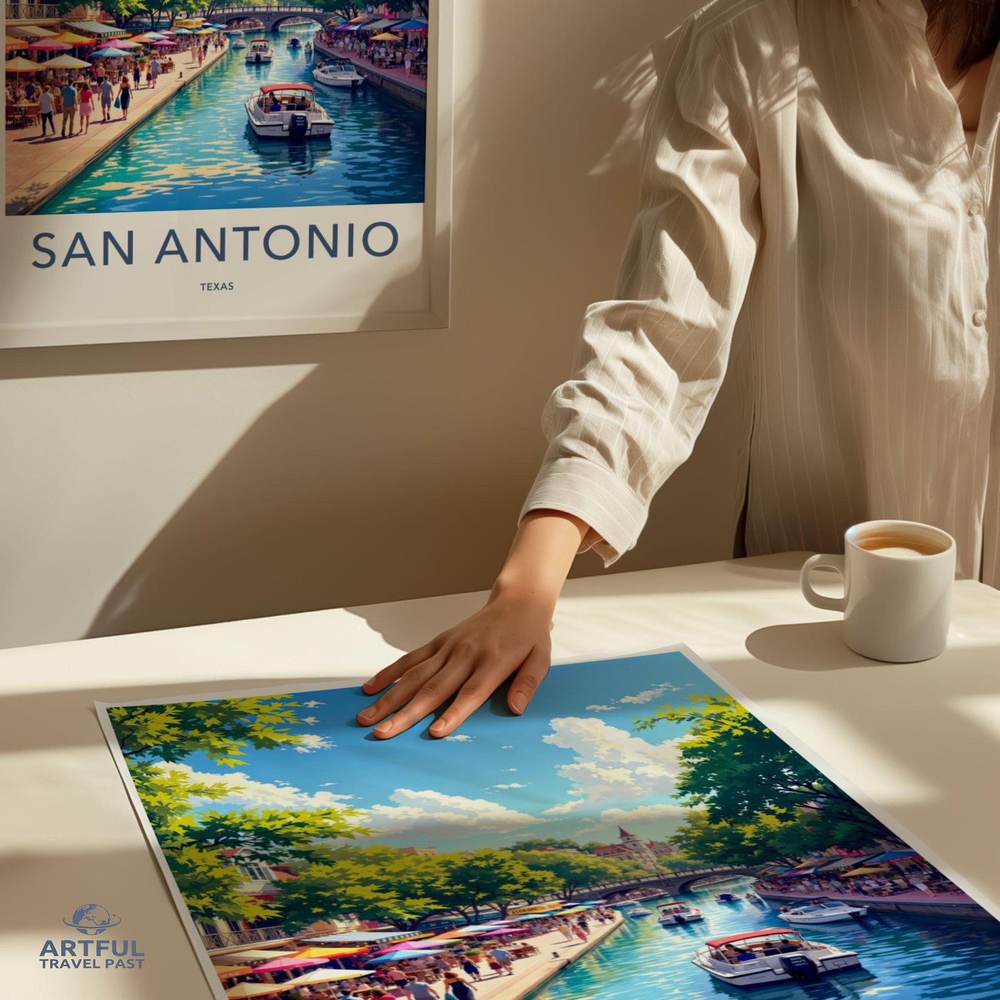 San Antonio Poster | Texas Wall Art | America Decor