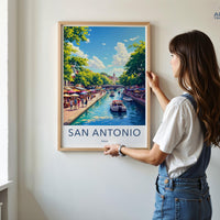 San Antonio Poster | Texas Wall Art | America Decor