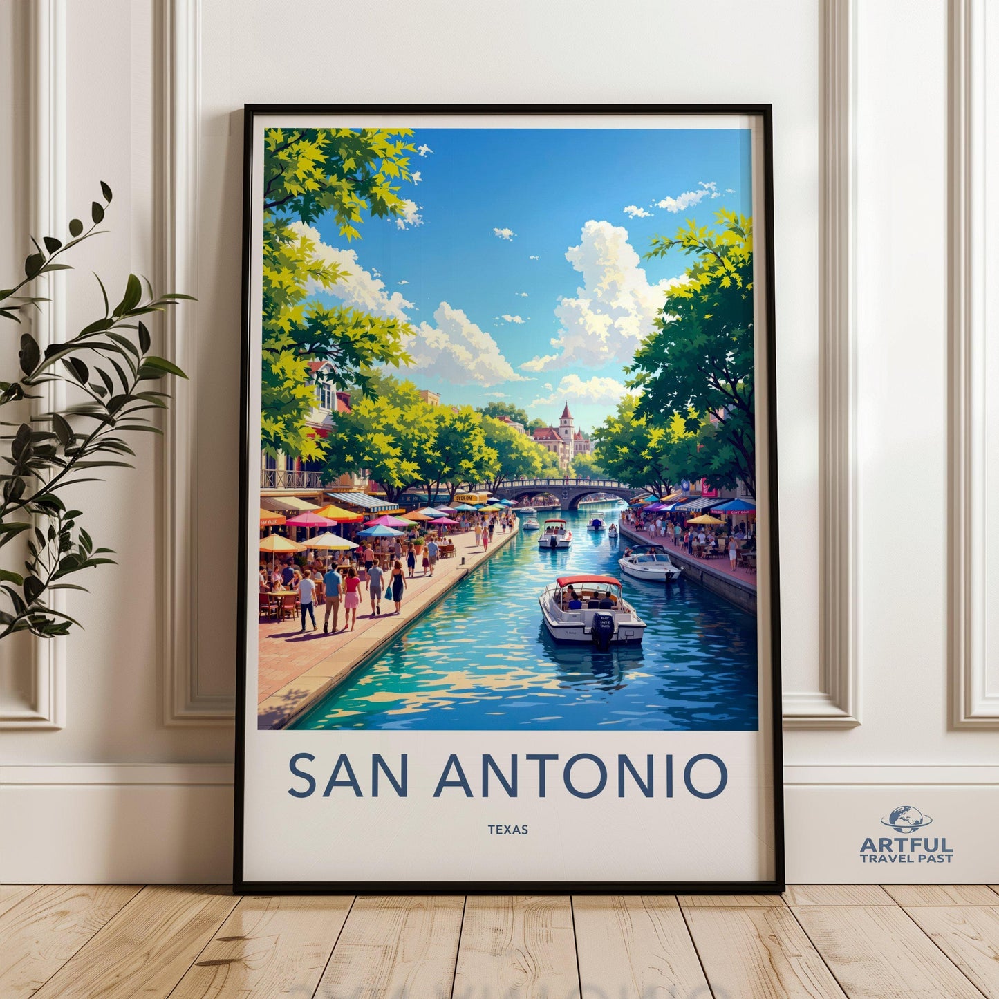 San Antonio Poster | Texas Wall Art | America Decor