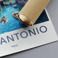 San Antonio Poster | Texas Wall Art | America Decor