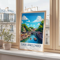 San Antonio Poster | Texas Wall Art | America Decor