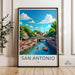 San Antonio Poster | Texas Wall Art | America Decor