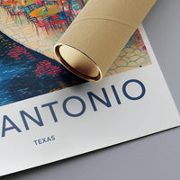 San Antonio Poster | Texas Wall Art | America Decor