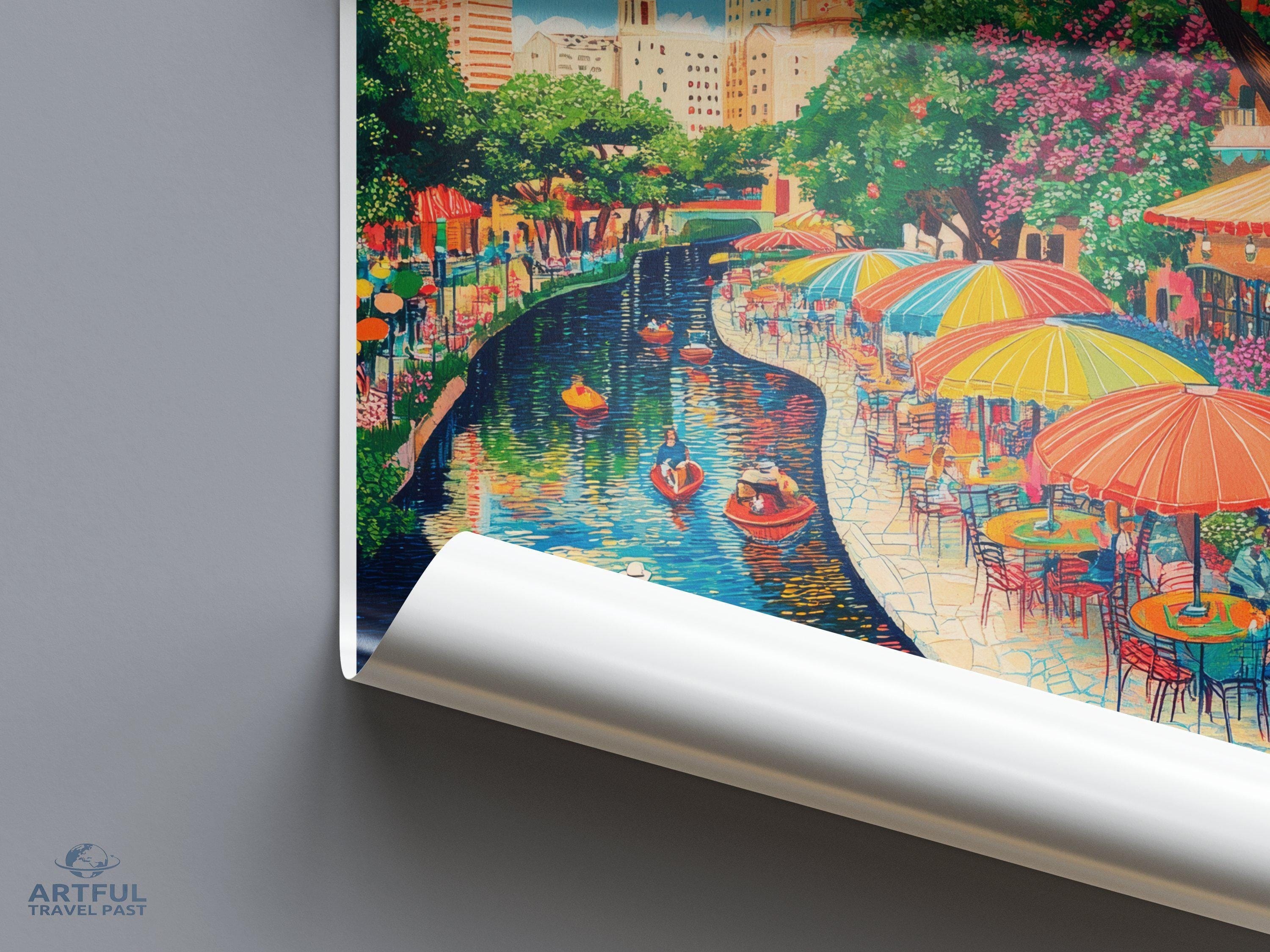 San Antonio Poster | Texas Wall Art | America Decor