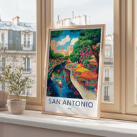 San Antonio Poster | Texas Wall Art | America Decor