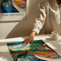 San Antonio Poster | Texas Wall Art | America Decor