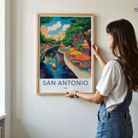 San Antonio Poster | Texas Wall Art | America Decor
