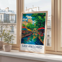 San Antonio Poster | Texas Wall Art | America Decor