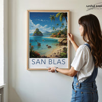 San Blas Poster | Panama Wall Art | Caribbean Decor