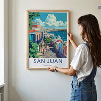San Juan Poster | Puerto Rico Wall Art | Caribbean Decor