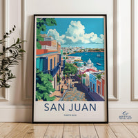 San Juan Poster | Puerto Rico Wall Art | Caribbean Decor