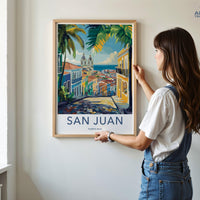 San Juan Poster | Puerto Rico Wall Art | Caribbean Decor
