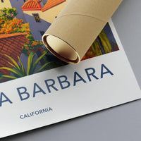 Santa Barbara Poster - California Wall Art