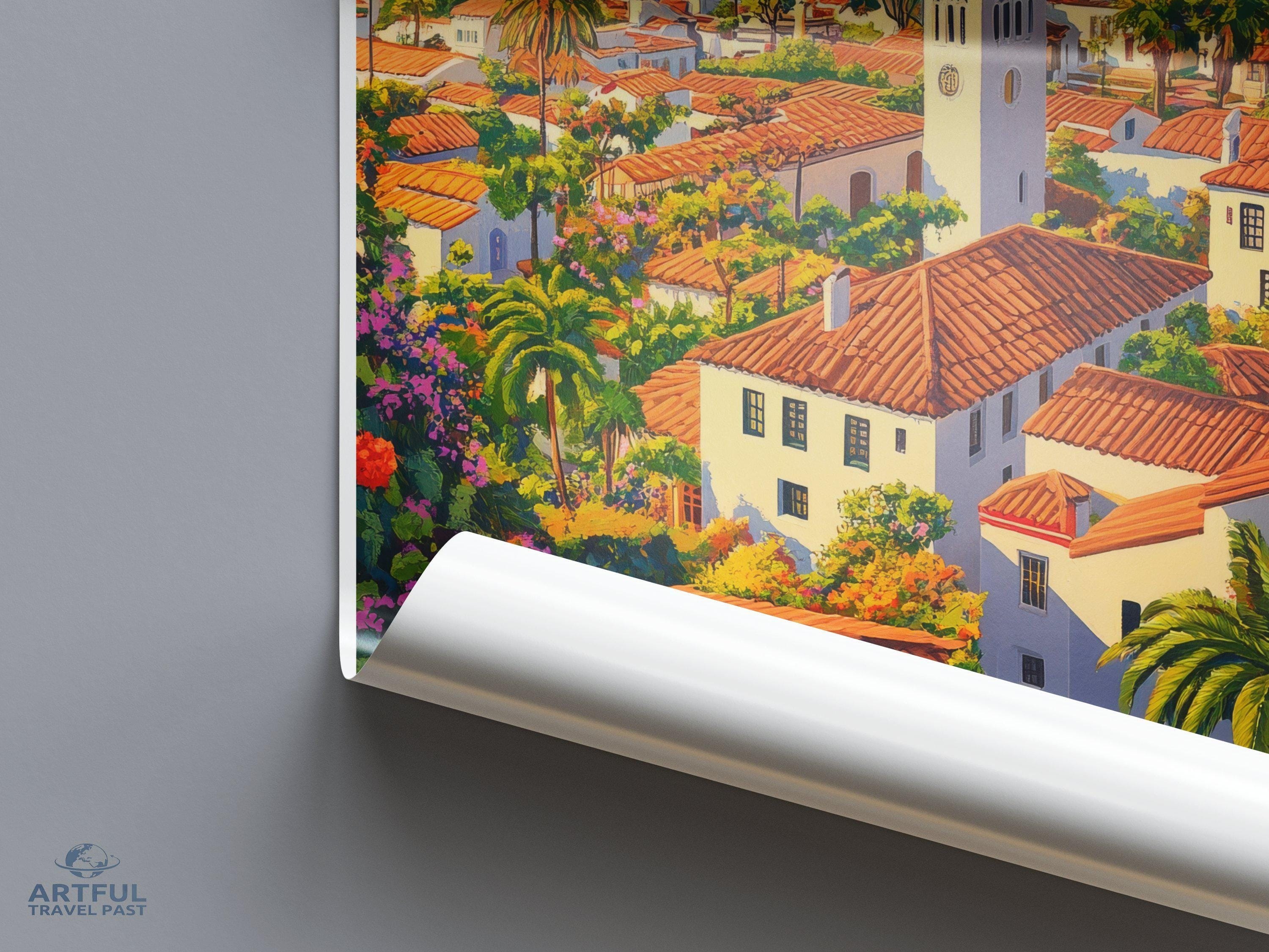 Santa Barbara Poster - California Wall Art