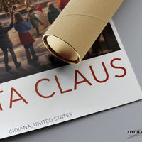 Santa Claus Poster | Indiana Wall Art | America Decor